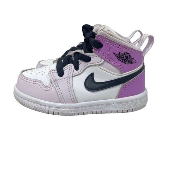 Nike Air Jordan 1Mid ALT TD 'Barely Grape' Infant Purple Sz 6C - Picture 4 of 8